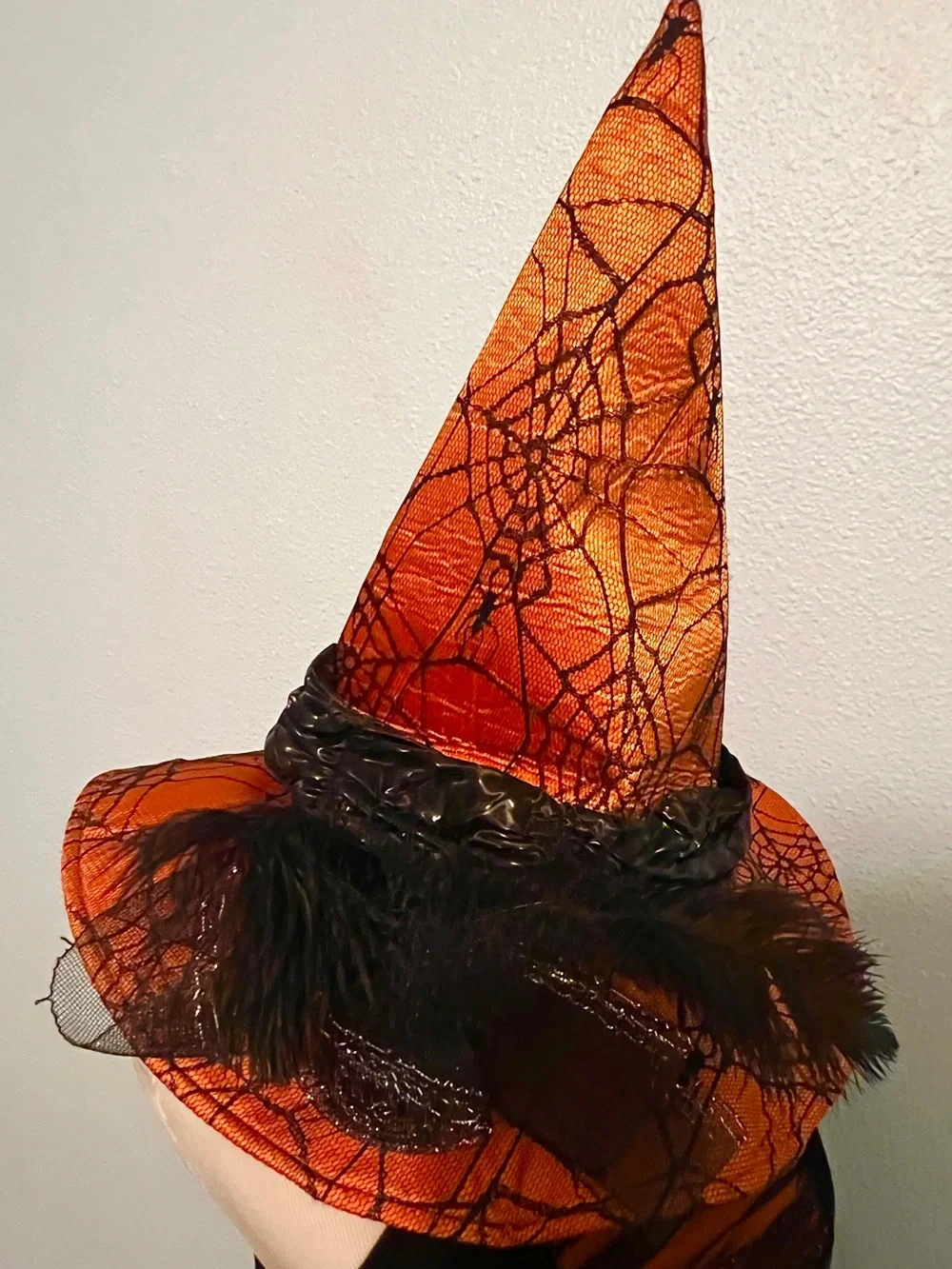 Girls Orange and Black Witch Costume with Sparkle Tulle size 10 (large)